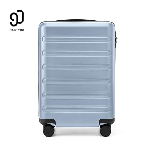 Image of NINETYGO Carry On Luggage 22x14x9 Airline Approved, 20 Inch Luggage with Smooth Double Spinner Wheels, Hard Shell PC+ABS Suitcase Carry-On, Lightweight Travel Luggage, TSA Approved (Blue, Andes)