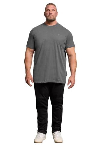 BadRhino Big & Tall Grey Extra Long Core T-Shirt - Men's - Plus Size Curve