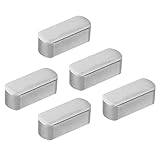 PATIKIL 5 Stück Federkeile Sortiment, 25x10x8 mm Passfedern-Sortiment, Riemenscheibe Parallelantriebswellenschlüssel, Round Ended Passfeder für Mechanische, Industrie