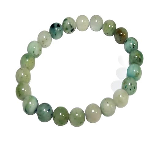 Minerales y Cristales ofrece esta pulsera de ágata dendrítica verde, hecha de piedra natural, disponible en perlas de 6, 8 o 10 mm. Nuestras pulseras están garantizadas piedra auténtica y de calidad