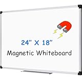 XBoard Magnetic Whiteboard 24 x 18 Inch, Dry Erase Board with Aluminium Frame for Home School Office