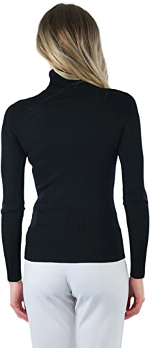 Image of ToBeInStyle Women's Classic Knit Fold Over Turtleneck Pullover