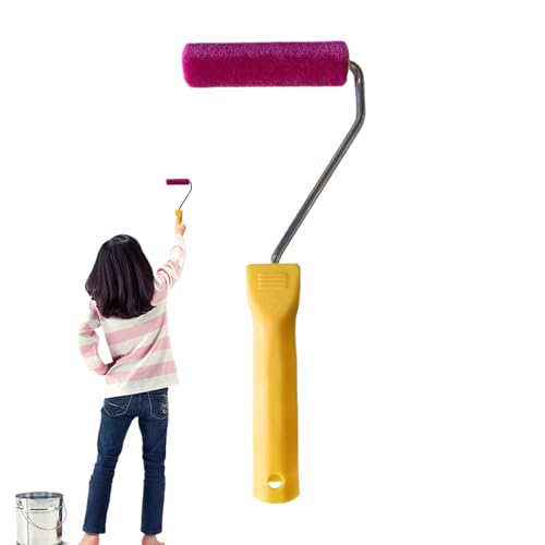 Conjunto de rodillos de pintura: pinceles de esponja de alta densidad con manual sin deslizamiento | Herramienta de pintura de pared de 7.09 pulgadas multifuncional | Kit de rodillos de pintura de aca