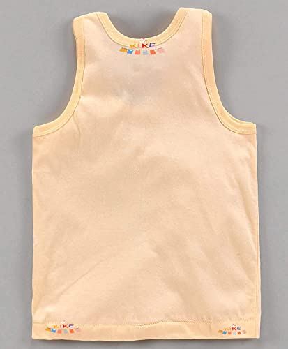 Image of KIKE New Born Baby Pure Cotton Printed Regular Fit Sando Innerwear Baniyan Kids Vest Infants Sleeveless Undershirts for Cute Boys Girls 0-24 Months Pack of 6