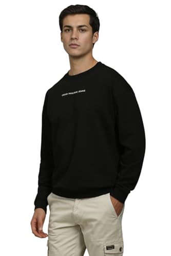 Image of Louis Philippe Men's Cotton Round Neck Sweatshirt