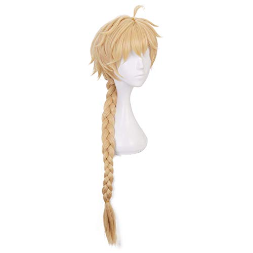 Anime Cosplay Wig, Genshin Impact Wig, with two Wig Caps, for Halloween Party & etc. (Aether Cosplay) - Image 2