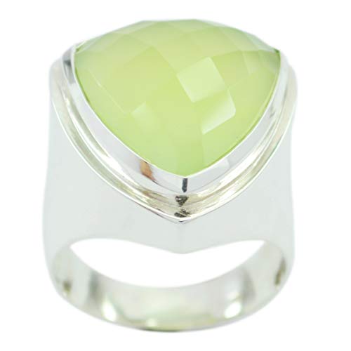 Bague en argent sterling 925 triangle et pierres précieuses