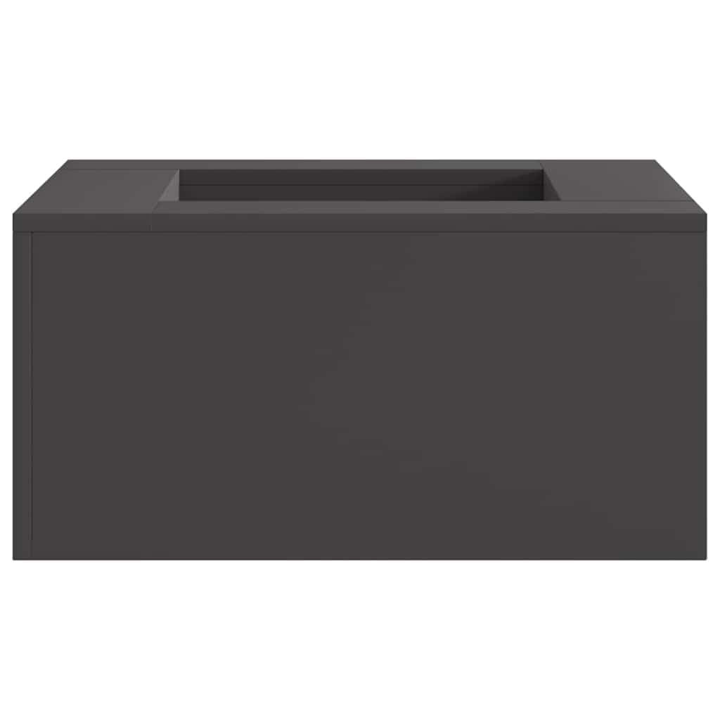 Braciere nero in acciaio, 60 x 60 x 30 cm, autoportante, per terrazza e giardino, con efficiente circolazione dell'aria e design resistente al calore, per calore e un'atmosfera accogliente