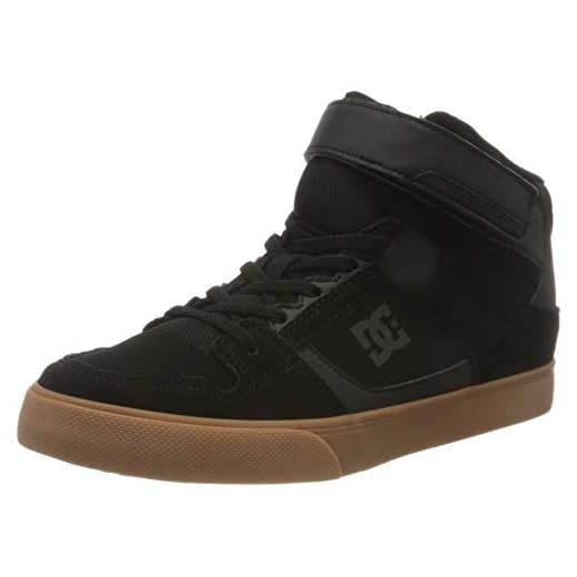 DC Shoes Pure High-Top Elastic, Zapatillas Hombre, Black/Gum, 36 EU