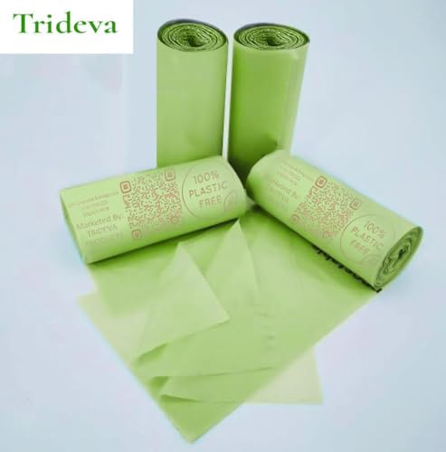 Image of Garbage Bags /Dustbin Bags - 120 Micron Heavy - Duty Trash Bags (20 x 20 Inches) - Medium Leak -Proof Bin Liners for Kitchen, Office & Industrial Use - 1500g Pack (Green, Pack of 2) - 24 Bags