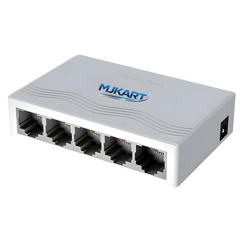 Image of 5 Port Fast Ethernet Switch 10 /100 Mbps LAN Network Hub | Plug & Play Unmanaged, Fanless Silent Design | RJ45 LAN Expander for PC, Laptop, Smart TV, CCTV, Router & Gaming