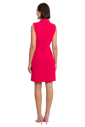 Image of Donna Morgan Women's Lapel Collared Career Sheath Dress Office Workwear Desk to Dinner Event Reception Ceremony