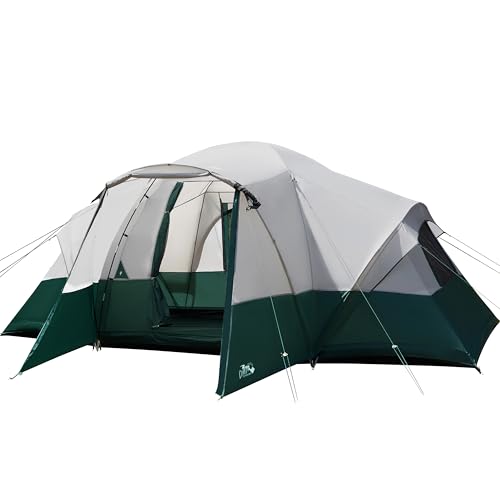 8/10/11 Person Camping Tent with Porch, Large Family Tents for Camping, PU1000MM Waterproof Tent...