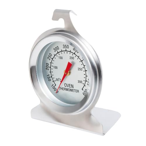 OKUMEYR Stainless Steel Oven Thermometer Accurate Analog Dial Thermometer for Baking Cooking Grilling Compact Design for Ovens Toaster Ovens Smokers and