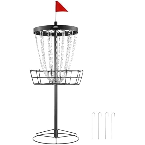 VEVOR Portable Disc Golf Basket with Chains Cover