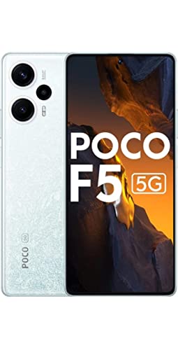 POCO F5 5G (branco tempestade de neve, 256 GB) (12 GB de RAM) Indiano