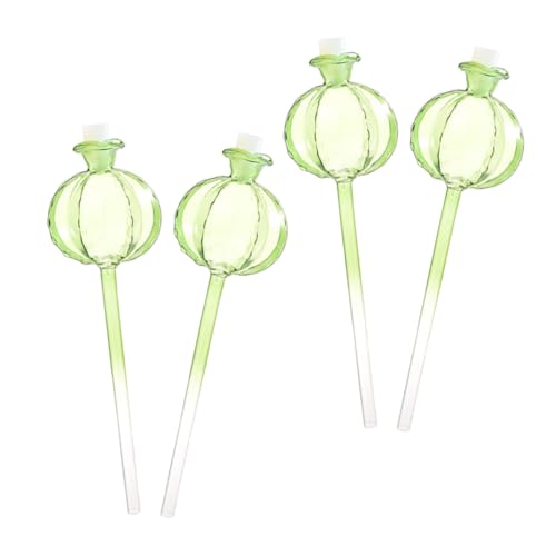MERRYHAPY 4piezas Globo De Riego Automático para Plantas De Interior Dispensador De Agua De Vidrio Transparente Sistema De Riego Automático para Macetas De Flores
