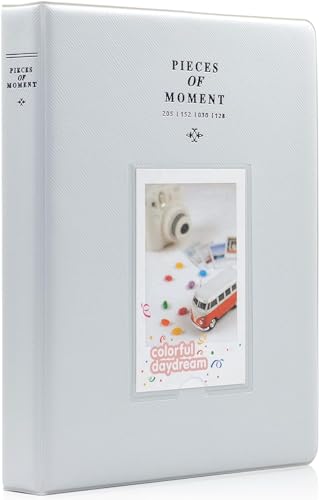 Image of ZENKO 64 Pockets Photo Album for Fujifilm Instax Mini 12 11 9 8 40 Evo Liplay 7S Instant Camera /Mini Link Printer, Polaroid Snap Touch PIC-300 Z2300 Mint Instant Camera Printer (Smokey White)
