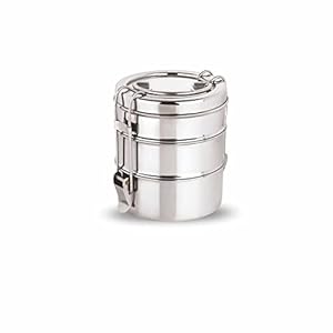 Clipper Stainless Steel Tiffin Box Set, 3-Container, Silver-1600 ml