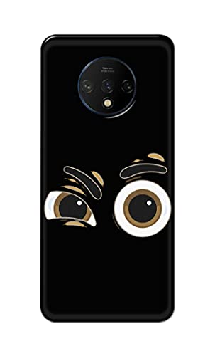 Image of PRINTFIDAA Funky Expression of Cartoon Eyes Printed Designer Hard Back Case Cover for OnePlus 7T -(RP) MVN1004