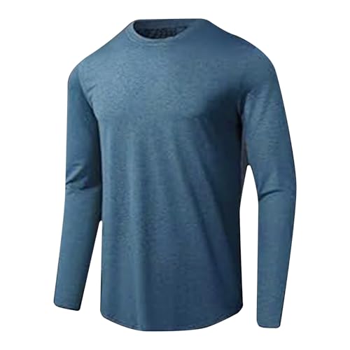 Men's Sun Protection Shirts UPF 50+ Long Sleeve Rash Guard Solid Shirt Fishing Running Quick Dry Lightweight Tops3