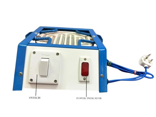 Image of Electric Hot Plate 1500W Cooking Heater | Heavy Duty Rustproof Powder Coated Body | Portable Single Burner Coil Stove | Fast Heating Electric Cooking Plate for Kitchen (BLUE)