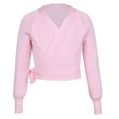 iiniim Girls Kids' Long Sleeve Knit Wrap Tops Leotards Ballet Dance Cardigan Sweater