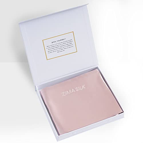 ZIMASILK Pure Mulberry Silk Pillowcase for Hair and Skin - Upgraded Real 22Momme Grade 6A Silk - Durable, Soft & Anti-Aging (Standard 20''x26''Pink)