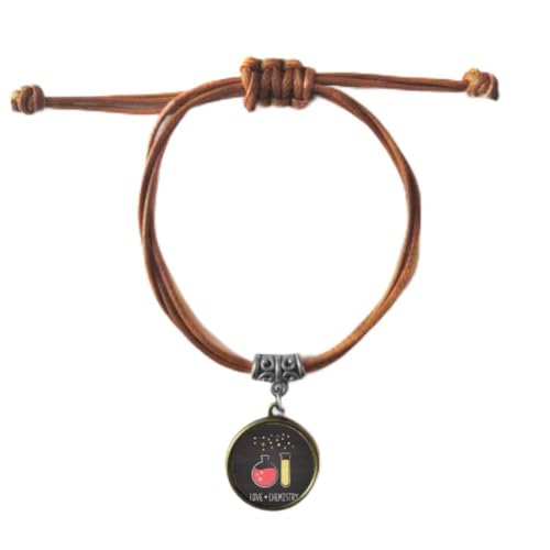 Bracelet Chimie Fiole Cuir - Look Geek Chic pour Style Casual Quotidien