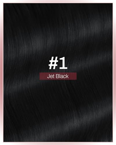 Image of Moresoo Jet Black Genius Tape Weft Human Hair Extensions 20 Inch 75g 2Pcs