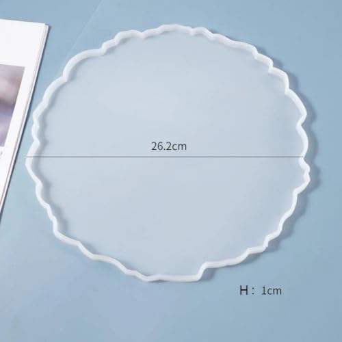 Image of R H Lifestyle Silicone Resin Art Mould - Coaster, Agate, Tray - 10 Inch - Craft Materials Kit