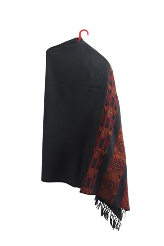 Handloom Wool Meditation Shawl, Oversized Wrap Throw, Gift for Men and Women4