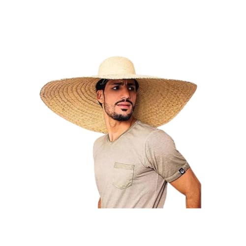 CHAPEU DE PALHA SOMBREIRO GRANDE PROTECAO CABECA PESCOCO