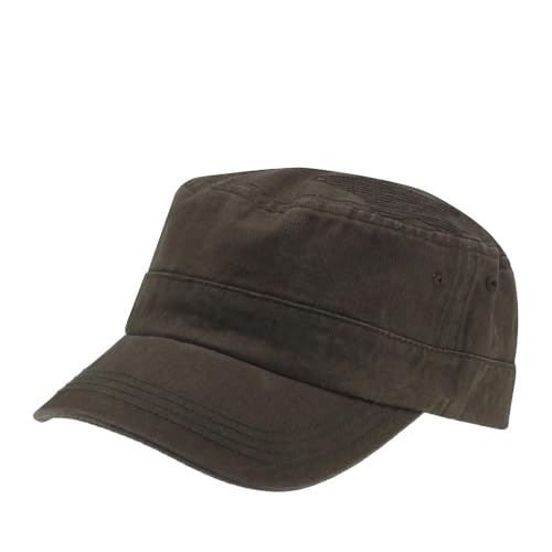 Image of The Vintage Year Heavy Stitching Washed Cotton Cadet Hat - Durable Military Baseball Cap for Men & Women, Outdoor Casual Wear