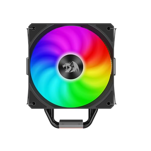 Image of Redragon - CC-2177 - Agent Air CPU Cooler - Mighty 260w TDP - All-Black 5 Copper Heat Pipes - Dual-Tower CPU Cooler with ARGB Dual Fans - Support Platform LGA 1700 /1200 /115X /1366AMD AM5 /AM4