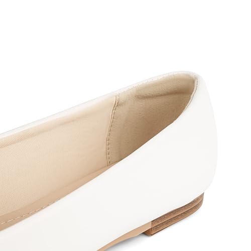 Image of MUSSHOE Pointed Toe Flats for Women, Comfortable Business Casual Work Shoes, Slip On Loafers with Arch Support, Office Walking Flats for All Day Standing