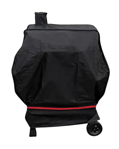 WELL GRILL Smoker Cover Waterproof fit for CosmoGrill Outdoor XL Smoker Charcoal BBQ Grill Cover with Adjustable Straps 600D Anti-UV Weather Resistant 89L x 64W x 113H cm