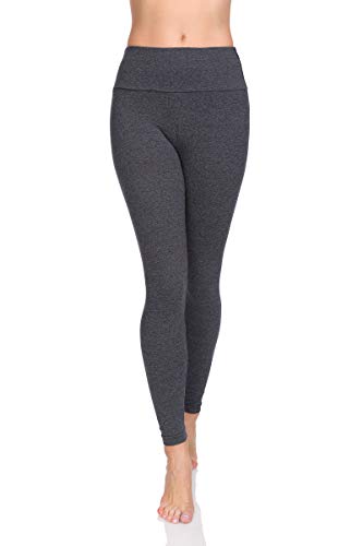 SOFTSAIL Legging Femme Coton Taille Haute Pleine Longueur Contrôle du Ventre Extensible Panneau Élastique Pantalon Dames Gym Fitness Yoga Minceur Leggings Plus La Taille LWP Cover