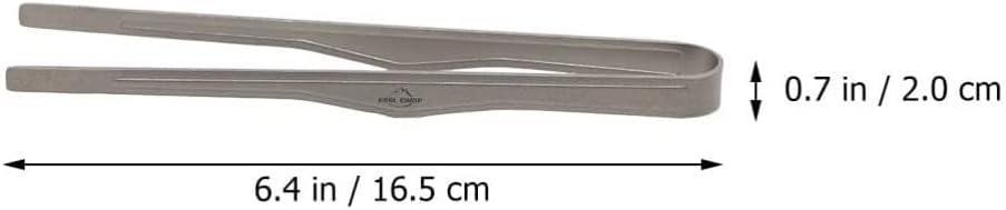 Grill Tongs Korean Japanese BBQ Titanium Kitchen Clamps for Cooking Serving Appetizers Desserts Salads