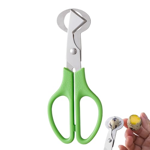 うずらはさみ - うずら卵はさみ - ステンレス製うずら卵カッターはさみ |ウズラの卵割り器、ハンドル付き卵殻分離はさみ |小型ウズラ卵の皮むき器家庭用ウズラ卵オープナー