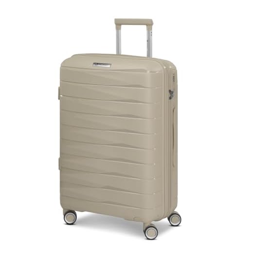 Franky Check-in Koffer für Damen und Herren | großer XL Trolley 49 x 28 x 74 cm aus hochwertigem, leichtem Polypropylen Material | Erweiterbar & TSA-Schloss| London Serie