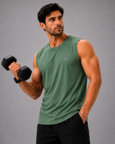 Image of CHKOKKO Sleeveless T Shirts Gym Vest for Men Workout Solid Premium Cotton Blend Tank Top for Man Running Vest Sando Gym Wear Lightweight Breathable Casual Summer Wear Boys