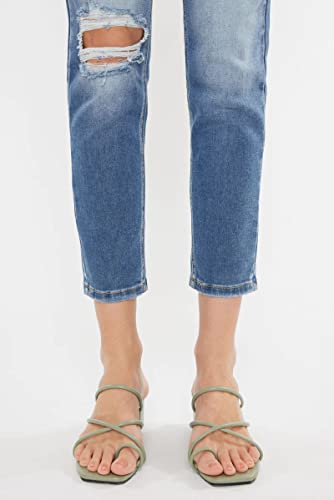 SALT TREE Kan Can USA Women's Dark Wash Five Pocket Button Fly Mid Rise Denim - kc51184