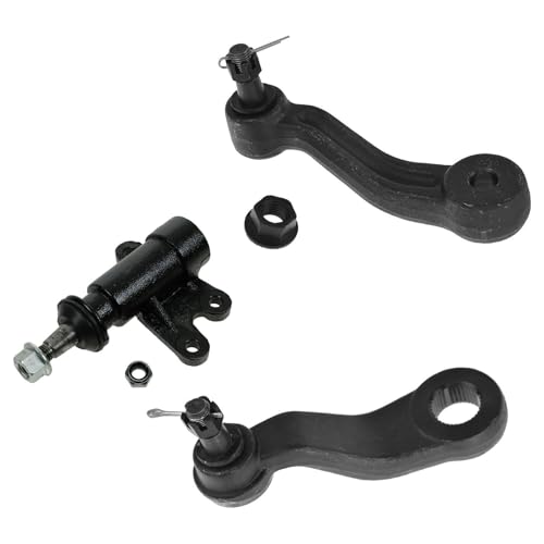 TRQ Front Driver & Passenger Side Steering Kit Idler Arm Idler Arm Bracket Assembly Pitman Arm Compatible with 99-00 Cadillac 93-00 Chevrolet GMC