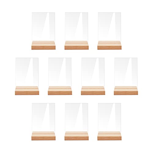 Tarjetas de asientos DIY con placas acrílicas de diseño rectangular y soportes de madera 2