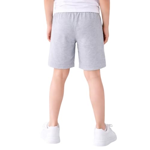 Image of Boys Grey-7 and Black-8 Cotton Blend Printed Shorts (Pack of 2)