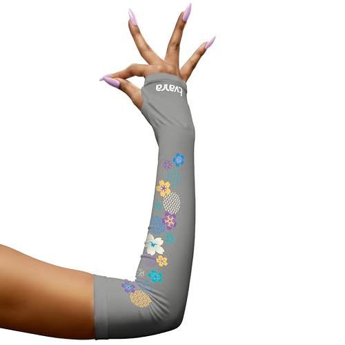 Image of TVARRA Anti-Tan Fingerless Arm Sleeves for Women|UV Protection Hand Cover Sleeves for Bike Riding, Running & Outdoor Use,Dust & Summer Protection Arm Sleeves