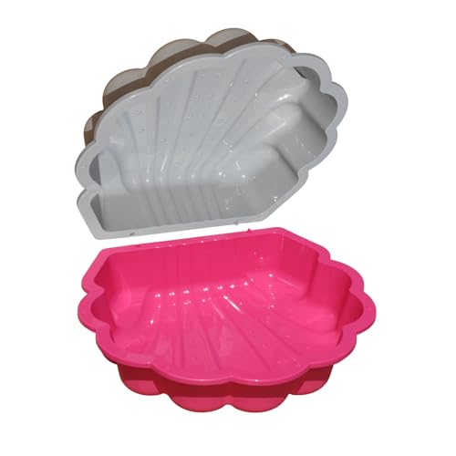 Sand- und Wassermuschel 2-teilig für Kinder, Sternenmuster, Grau...