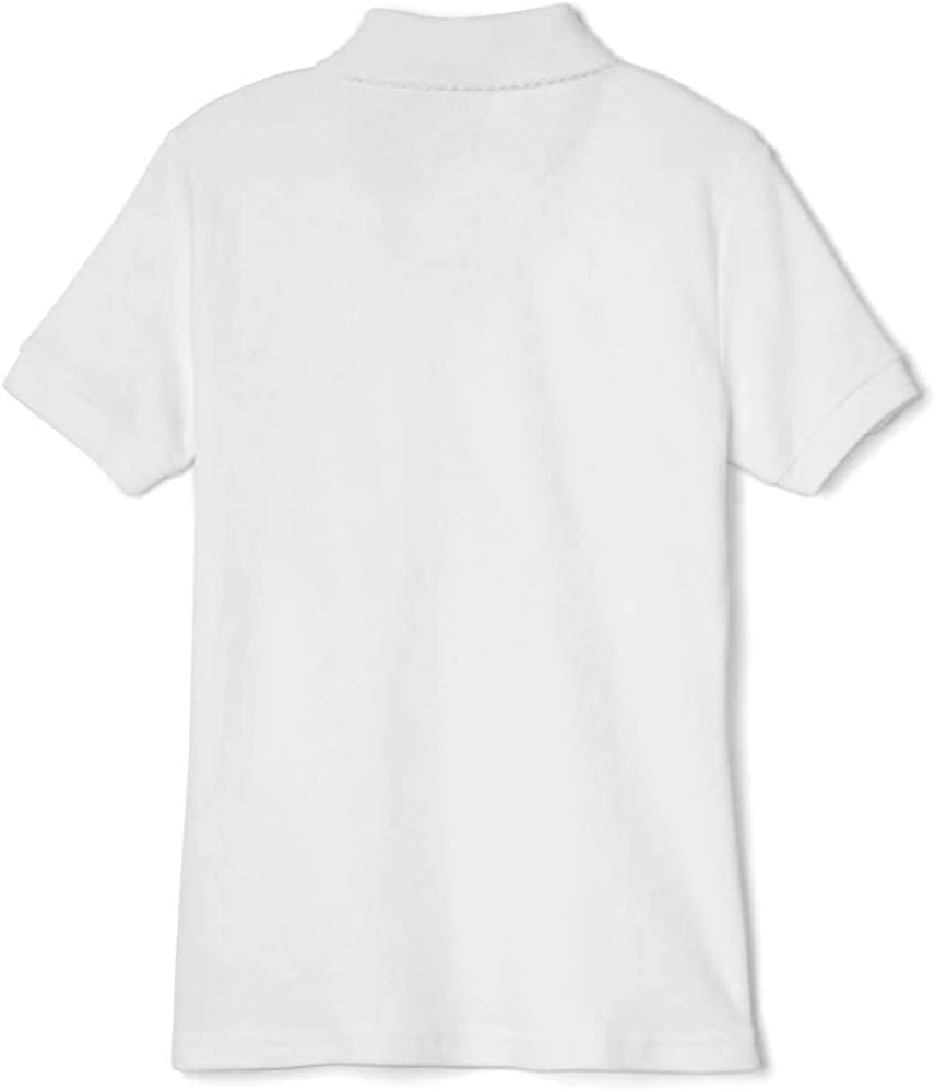 French Toast Girl's Kid Interlock Short Sleeve Polo Shirt 2 Piece Set (US, Large 10/12, Regular, White)3