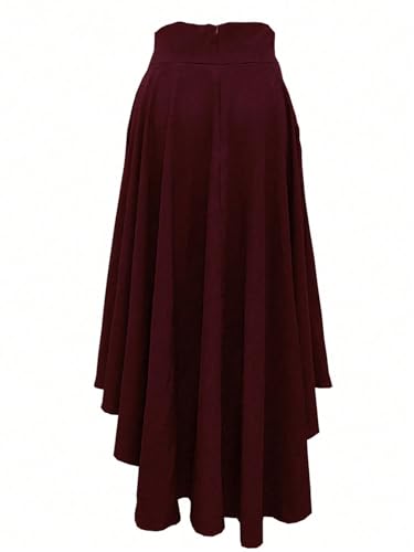 Beach Women's Women Solid Color Belted Casual Skirt2